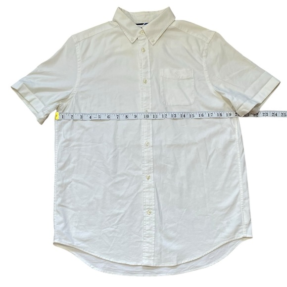 All White Ralph Lauren button-down Polo Shirt (M) - Picture 4 of 6